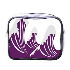 Waves Purple Wave Water Chevron Sea Beach Mini Toiletries Bags by Mariart