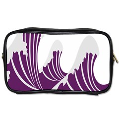 Waves Purple Wave Water Chevron Sea Beach Toiletries Bags 2-side by Mariart