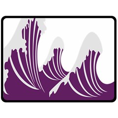 Waves Purple Wave Water Chevron Sea Beach Fleece Blanket (large)  by Mariart