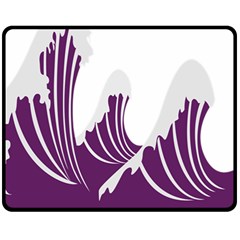 Waves Purple Wave Water Chevron Sea Beach Fleece Blanket (medium)  by Mariart