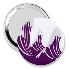 Waves Purple Wave Water Chevron Sea Beach 3  Handbag Mirrors by Mariart