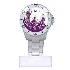 Waves Purple Wave Water Chevron Sea Beach Plastic Nurses Watch