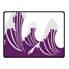 Waves Purple Wave Water Chevron Sea Beach Double Sided Fleece Blanket (small)  by Mariart