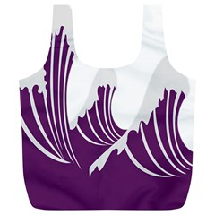 Waves Purple Wave Water Chevron Sea Beach Full Print Recycle Bags (l) 