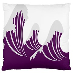 Waves Purple Wave Water Chevron Sea Beach Standard Flano Cushion Case (one Side) by Mariart