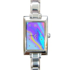 Aurora Color Rainbow Space Blue Sky Purple Yellow Rectangle Italian Charm Watch by Mariart