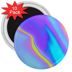 Aurora Color Rainbow Space Blue Sky Purple Yellow 3  Magnets (10 Pack)  by Mariart