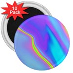 Aurora Color Rainbow Space Blue Sky Purple Yellow 3  Magnets (10 pack)  Front