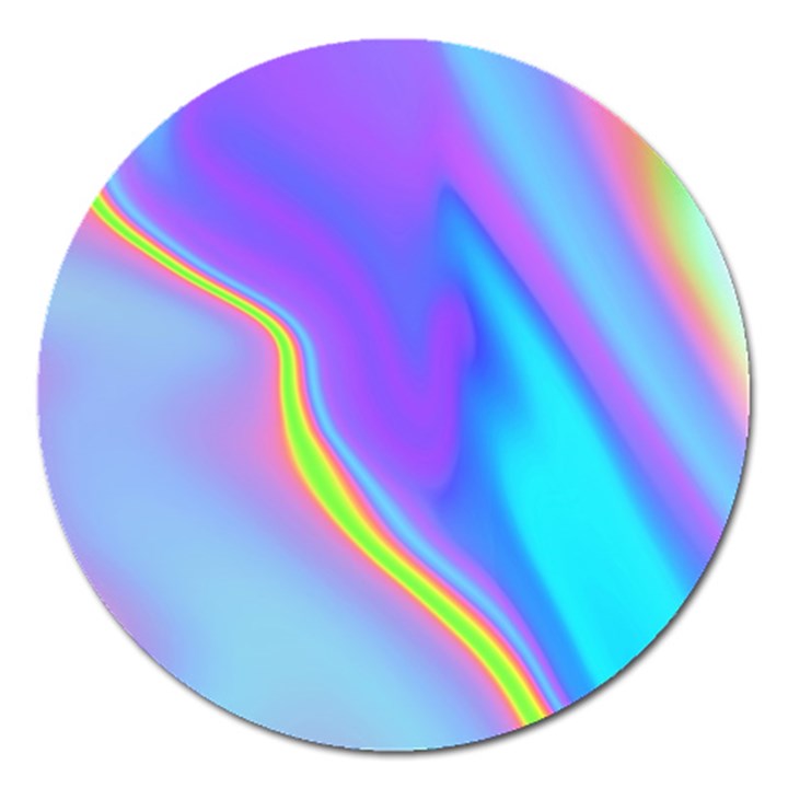 Aurora Color Rainbow Space Blue Sky Purple Yellow Magnet 5  (Round)