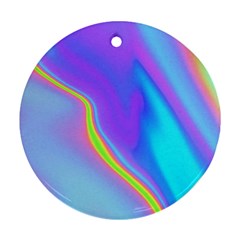 Aurora Color Rainbow Space Blue Sky Purple Yellow Round Ornament (two Sides) by Mariart