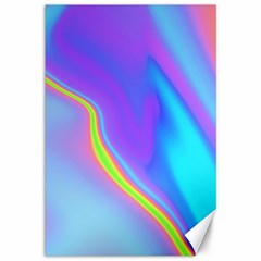 Aurora Color Rainbow Space Blue Sky Purple Yellow Canvas 12  X 18  