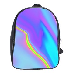 Aurora Color Rainbow Space Blue Sky Purple Yellow School Bags(large)  by Mariart