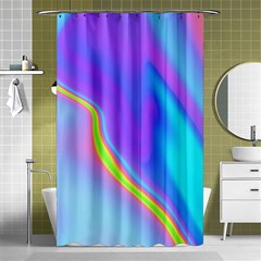 Aurora Color Rainbow Space Blue Sky Purple Yellow Shower Curtain 48  X 72  (small) 