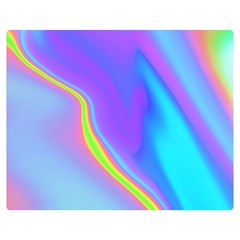 Aurora Color Rainbow Space Blue Sky Purple Yellow Double Sided Flano Blanket (medium) 