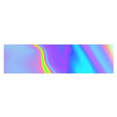 Aurora Color Rainbow Space Blue Sky Purple Yellow Satin Scarf (oblong)