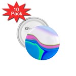 Aurora Color Rainbow Space Blue Sky Purple Yellow Green 1.75  Buttons (10 pack) Front