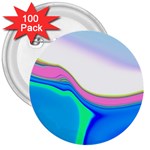 Aurora Color Rainbow Space Blue Sky Purple Yellow Green 3  Buttons (100 pack)  Front