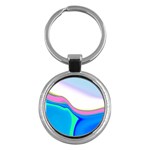 Aurora Color Rainbow Space Blue Sky Purple Yellow Green Key Chains (Round)  Front