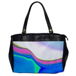 Aurora Color Rainbow Space Blue Sky Purple Yellow Green Office Handbags Front