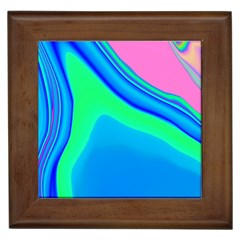 Aurora Color Rainbow Space Blue Sky Framed Tiles by Mariart