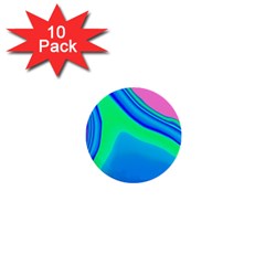 Aurora Color Rainbow Space Blue Sky 1  Mini Buttons (10 Pack)  by Mariart