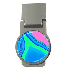 Aurora Color Rainbow Space Blue Sky Money Clips (round)  by Mariart