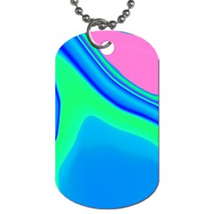 Aurora Color Rainbow Space Blue Sky Dog Tag (one Side)