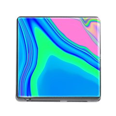 Aurora Color Rainbow Space Blue Sky Memory Card Reader (square) by Mariart