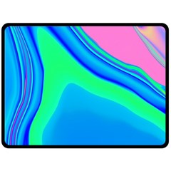 Aurora Color Rainbow Space Blue Sky Fleece Blanket (large)  by Mariart