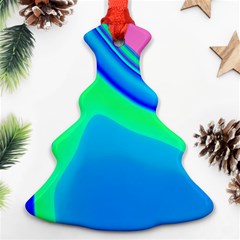 Aurora Color Rainbow Space Blue Sky Christmas Tree Ornament (two Sides) by Mariart