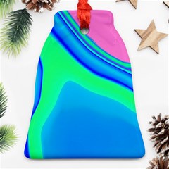 Aurora Color Rainbow Space Blue Sky Bell Ornament (two Sides)