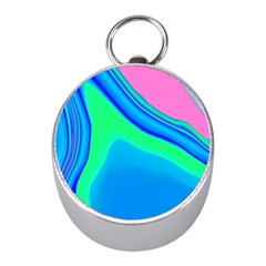 Aurora Color Rainbow Space Blue Sky Mini Silver Compasses