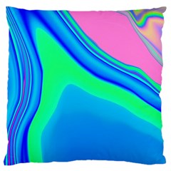 Aurora Color Rainbow Space Blue Sky Large Flano Cushion Case (one Side) by Mariart