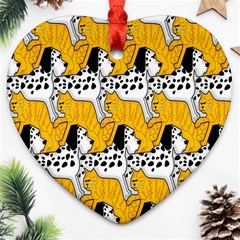 Animals Cat Dog Dalmation Ornament (heart)