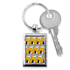 Animals Cat Dog Dalmation Key Chains (rectangle)  by Mariart