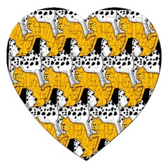 Animals Cat Dog Dalmation Jigsaw Puzzle (heart) by Mariart