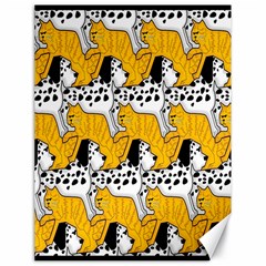 Animals Cat Dog Dalmation Canvas 18  X 24   by Mariart