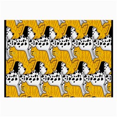 Animals Cat Dog Dalmation Large Glasses Cloth by Mariart