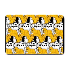 Animals Cat Dog Dalmation Small Doormat  by Mariart