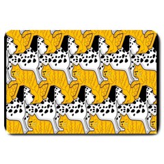 Animals Cat Dog Dalmation Large Doormat  by Mariart