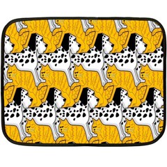 Animals Cat Dog Dalmation Fleece Blanket (mini)