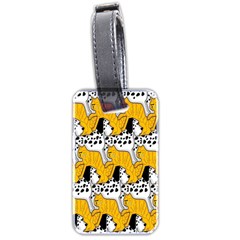 Animals Cat Dog Dalmation Luggage Tags (two Sides) by Mariart