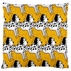 Animals Cat Dog Dalmation Large Cushion Case (two Sides)