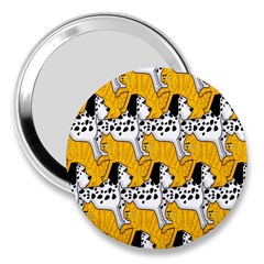 Animals Cat Dog Dalmation 3  Handbag Mirrors by Mariart