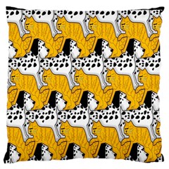 Animals Cat Dog Dalmation Standard Flano Cushion Case (two Sides) by Mariart