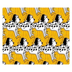 Animals Cat Dog Dalmation Double Sided Flano Blanket (small)  by Mariart