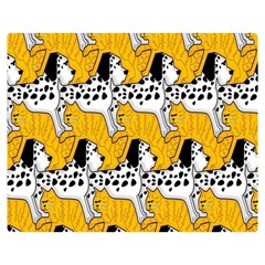 Animals Cat Dog Dalmation Double Sided Flano Blanket (medium)  by Mariart