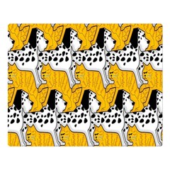 Animals Cat Dog Dalmation Double Sided Flano Blanket (large)  by Mariart