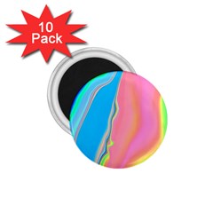 Aurora Color Rainbow Space Blue Sky Purple Yellow Green Pink 1 75  Magnets (10 Pack)  by Mariart