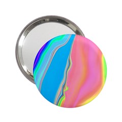 Aurora Color Rainbow Space Blue Sky Purple Yellow Green Pink 2 25  Handbag Mirrors by Mariart